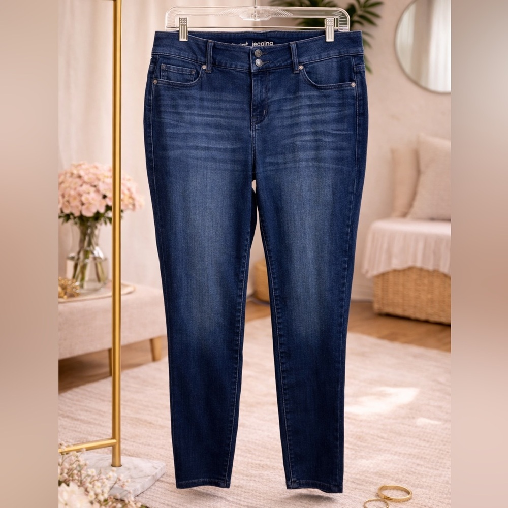 Avenue Plus Size 18 Petite Dark Blue‎ Jegging Skinny Jeans
